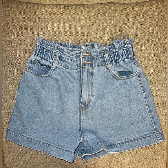 forever 21 paperbag denim shorts - Picture 3 of 5